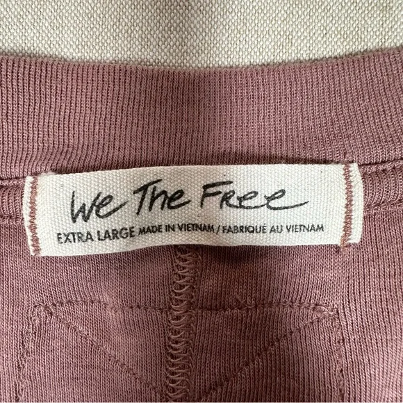 We The Free People XL Oversized Tunic Shirt Top Boho Flowy Pink Lagenlook Artsy - Picture 7 of 9